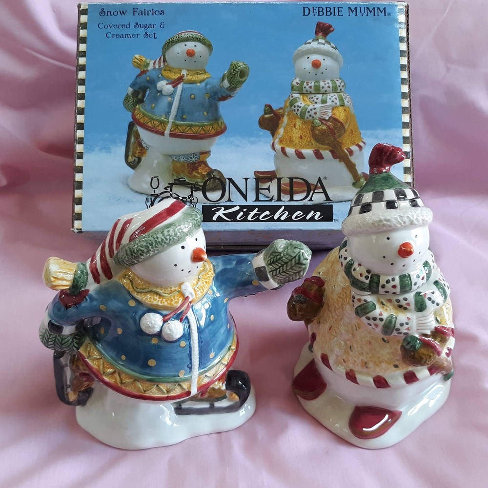 NIB DEBBIE MUMM SNOW FAIRIES for ONEIDA SET